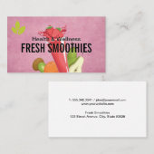 Carte De Visite Smoothie Drink and Fruits (Devant / Derrière)
