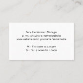 Carte De Visite Smoothies aux fruits | Restaurant (Dos)