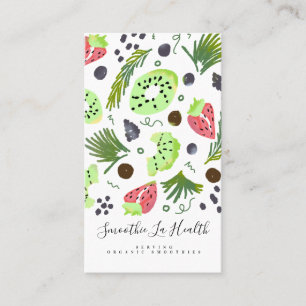 Carte De Visite Smoothies bio socle de fruits Boissons Milk Shakes