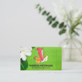 Carte De Visite Smoothies Boissons | Feuille verte (Debout devant)
