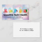 Carte De Visite Smoothies de fruits de santé Boissons (Devant / Derrière)