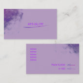 Carte De Visite Smudge Lilac Grunge vintage (Devant / Derrière)
