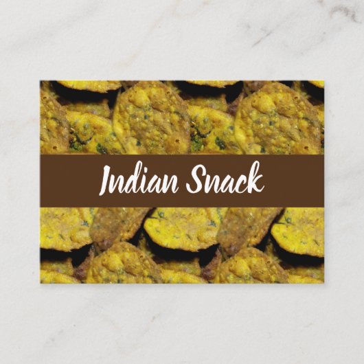 Carte De Visite Snack Indien Methi Vadi Food (Devant)