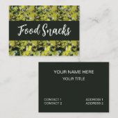 Carte De Visite Snacks indiens Dhokla Petit déjeuner (Devant / Derrière)