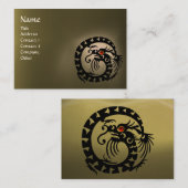 Carte De Visite SNAKE DRAGON AGATE blanc rouge gris noir (Devant / Derrière)