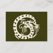 Carte De Visite SNAKE DRAGON AQUAMARINE blanc bleu jaune vert (Dos)