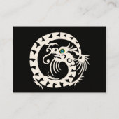 Carte De Visite SNAKE DRAGON AQUAMARINE blanc noir bleu jaune (Dos)