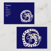 Carte De Visite SNAKE DRAGON RUBY bleu blanc rouge (Devant / Derrière)