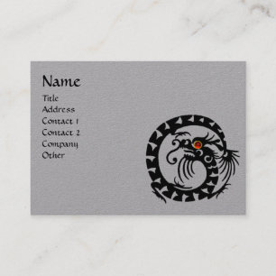 Carte De Visite SNAKE DRAGON RUBY Imaginaire noir blanc gris