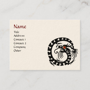 Carte De Visite SNAKE DRAGON RUBY noir et blanc rouge