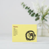 Carte De Visite SNAKE DRAGON RUBY noir et blanc rouge jaune (Debout devant)