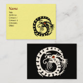 Carte De Visite SNAKE DRAGON RUBY noir et blanc rouge jaune (Devant / Derrière)