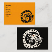 Carte De Visite SNAKE DRAGON RUBY noir et blanc rouge orange (Devant / Derrière)