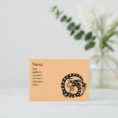 Carte De Visite SNAKE DRAGON RUBY noir et blanc rouge orange (Debout devant)
