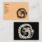 Carte De Visite SNAKE DRAGON RUBY noir et blanc rouge orange (Devant / Derrière)