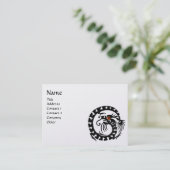 Carte De Visite SNAKE DRAGON RUBY noir et blanc rouge, papier perl (Debout devant)