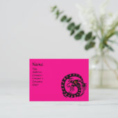 Carte De Visite SNAKE DRAGON RUBY noir et blanc rouge rose (Debout devant)