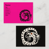 Carte De Visite SNAKE DRAGON RUBY noir et blanc rouge rose (Devant / Derrière)