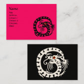 Carte De Visite SNAKE DRAGON RUBY noir et blanc rouge rose (Devant / Derrière)