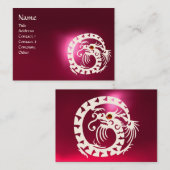 Carte De Visite SNAKE DRAGON RUBY noir et blanc rouge rose (Devant / Derrière)
