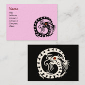 Carte De Visite SNAKE DRAGON RUBY noir et blanc rouge rose (Devant / Derrière)