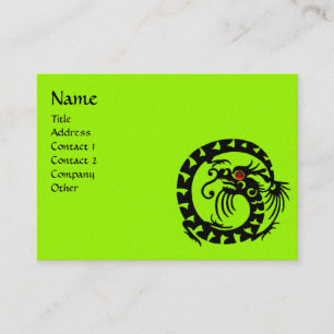 Carte De Visite SNAKE DRAGON RUBY noir et blanc rouge vert