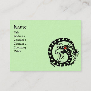 Carte De Visite SNAKE DRAGON RUBY noir et blanc rouge vert