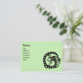 Carte De Visite SNAKE DRAGON RUBY noir et blanc rouge vert (Debout devant)