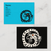 Carte De Visite SNAKE DRAGON RUBY noir et blanc rouge violet (Devant / Derrière)