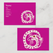 Carte De Visite SNAKE DRAGON RUBY violet blanc rouge violet (Devant / Derrière)