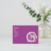 Carte De Visite SNAKE DRAGON RUBY violet blanc rouge violet (Debout devant)