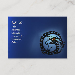 Carte De Visite SNAKE DRAGON SAPPHIRE blanc rouge bleu noir