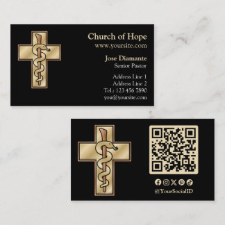 Carte De Visite Snake on Cross