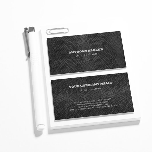 Carte de visite Snakeskin noir