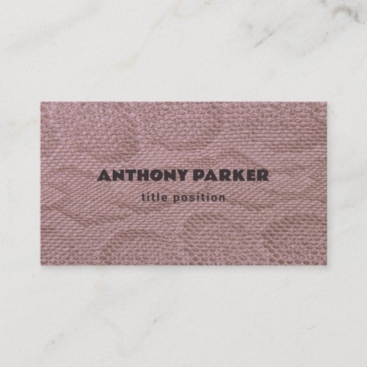 Carte De Visite Snakeskin rose (Devant)