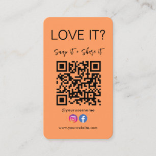 Carte De Visite Snap Et Partager Qr Code Facebook Instagram Logo