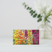Carte De Visite Snapdragons colorés floraux (Debout devant)