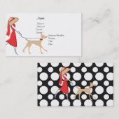 Carte De Visite Snazzy Dog Walker (Devant / Derrière)
