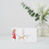 Carte De Visite Snazzy Dog Walker (Debout devant)