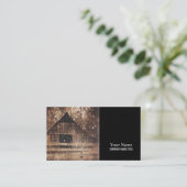 Carte De Visite Snow Country rural Old Barn (Debout devant)