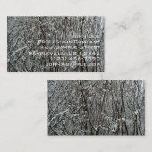 Carte De Visite Snow Covered Branches Winter Abstract (Devant / Derrière)