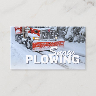Carte De Visite Snow Plowing & Removal Service Truck Photo