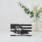 Carte De Visite *~* Snow Removal Plow Flag Patrioting Truck AP74 (Debout devant)