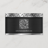 Carte De Visite  Snow Removal Service QR Code Metallic  (Dos)