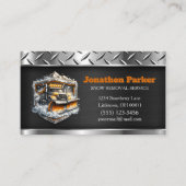 Carte De Visite  Snow Removal Service QR Code Metallic  (Devant)