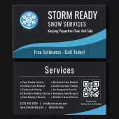 Carte De Visite Snow Removal Service QR Code Professional 