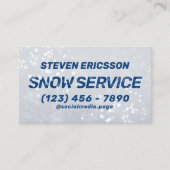 Carte De Visite Snow removal services  (Devant)