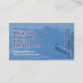 Carte De Visite Snow removal services (Dos)