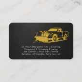 Carte De Visite Snow Removal Services Professional (Dos)