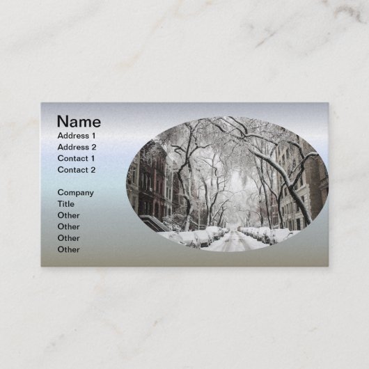 Carte De Visite Snow Urban Christmas à Brooklyn (Devant)